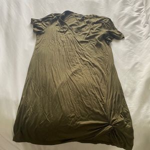 Shein. Green t shirt dress.